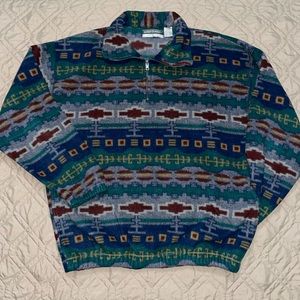 *SOLD* Aztec Men's Quarter Zip Golf Sweater